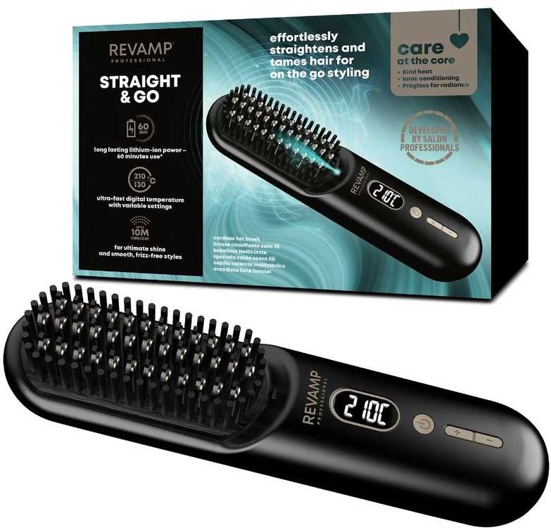 Revamp BR-1950-EU2 „Straight & Go“ belaidis karštas šepetys