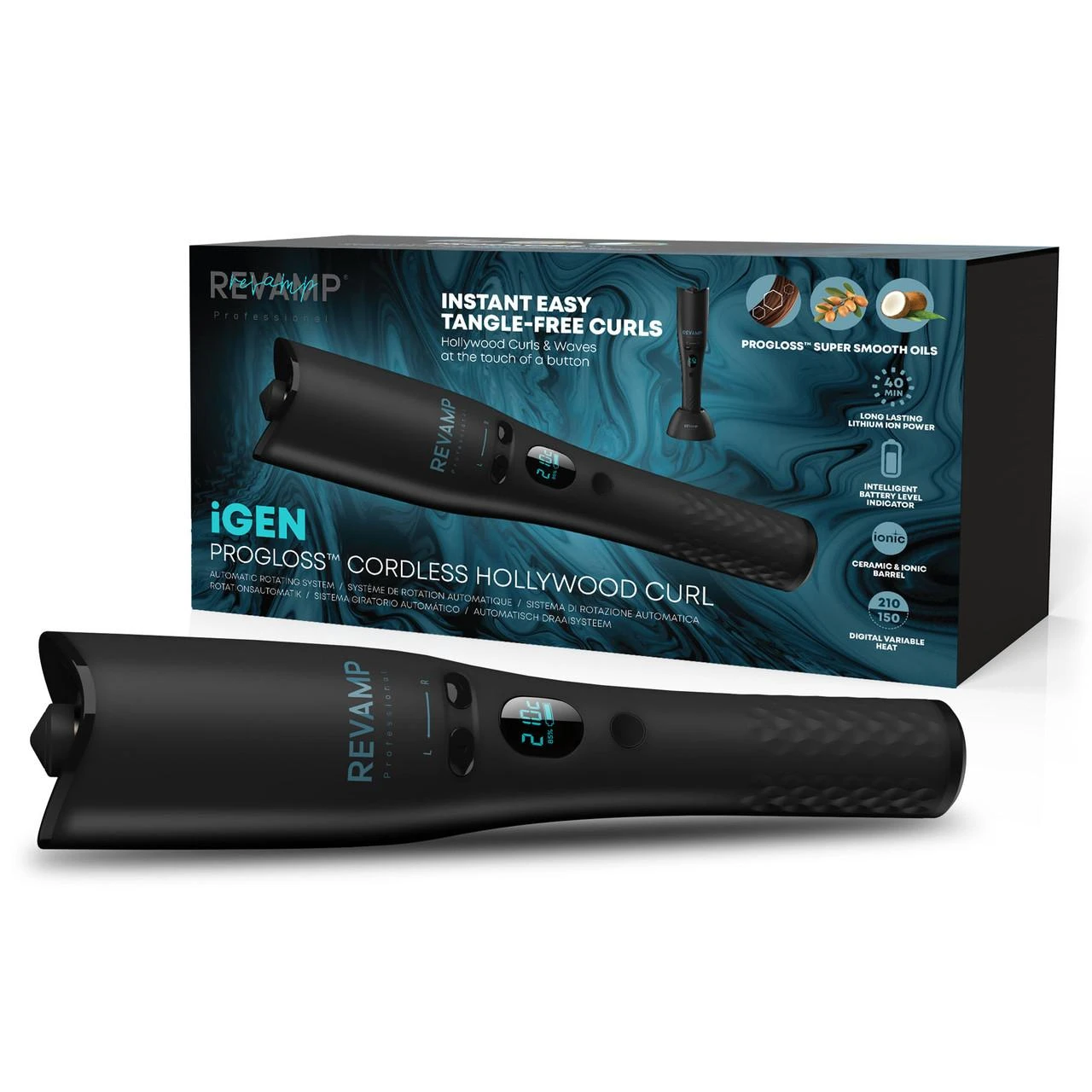 Revamp CL-2750-EU2 iGEN belaidis „Progloss Hollywood Curl“ automatinis besisukantis suktukas