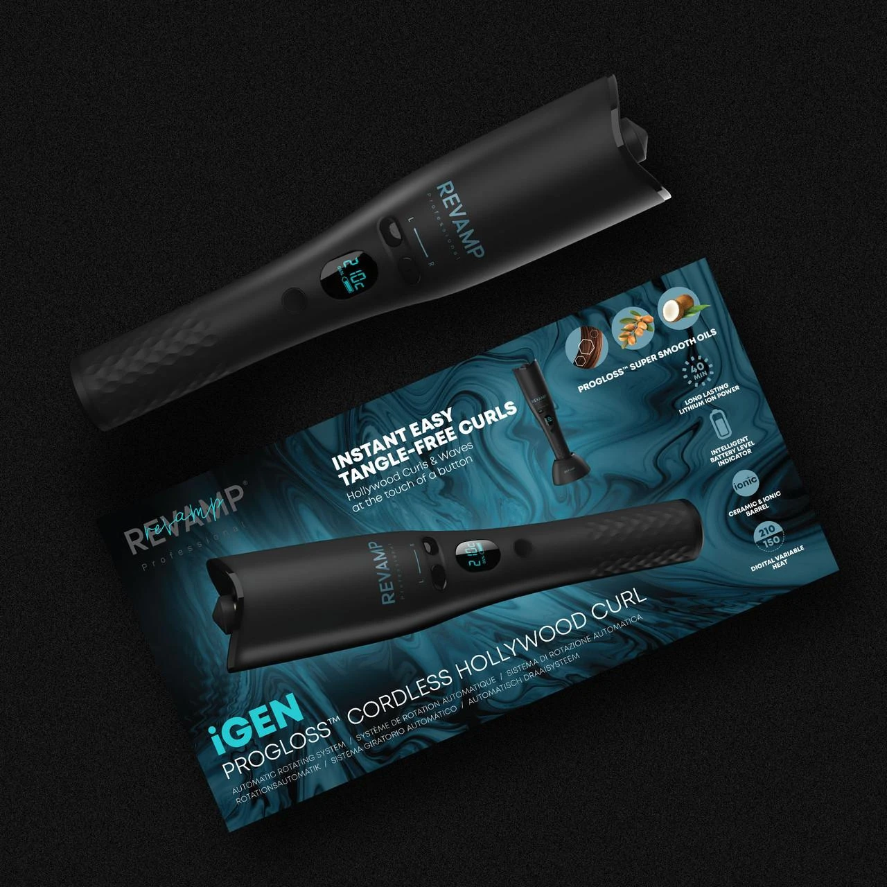 Revamp CL-2750-EU2 iGEN belaidis „Progloss Hollywood Curl“ automatinis besisukantis suktukas