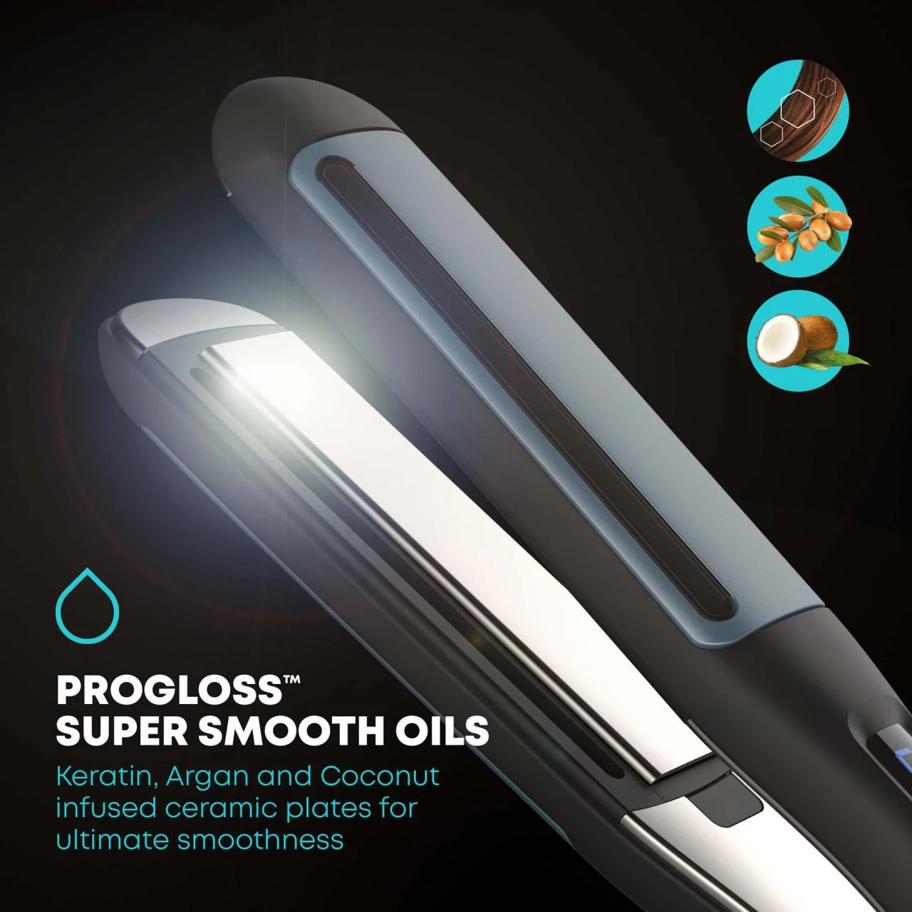Revamp ST-1800-EU „Progloss Hydro Shield Shine“ keraminis tiesintuvas su išmaniuoju jutikliu