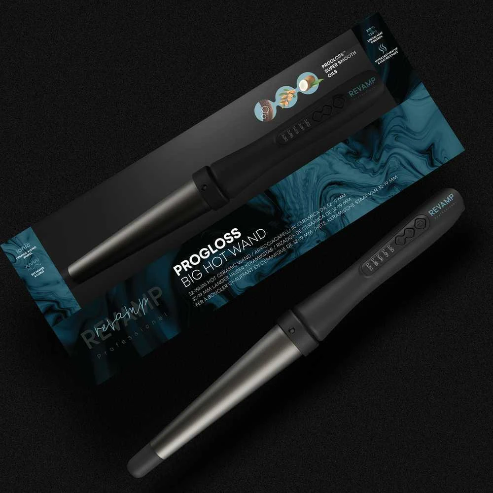 „Revamp WD-1000-EU Progloss“ didelių garbanų formavimo lazdelė