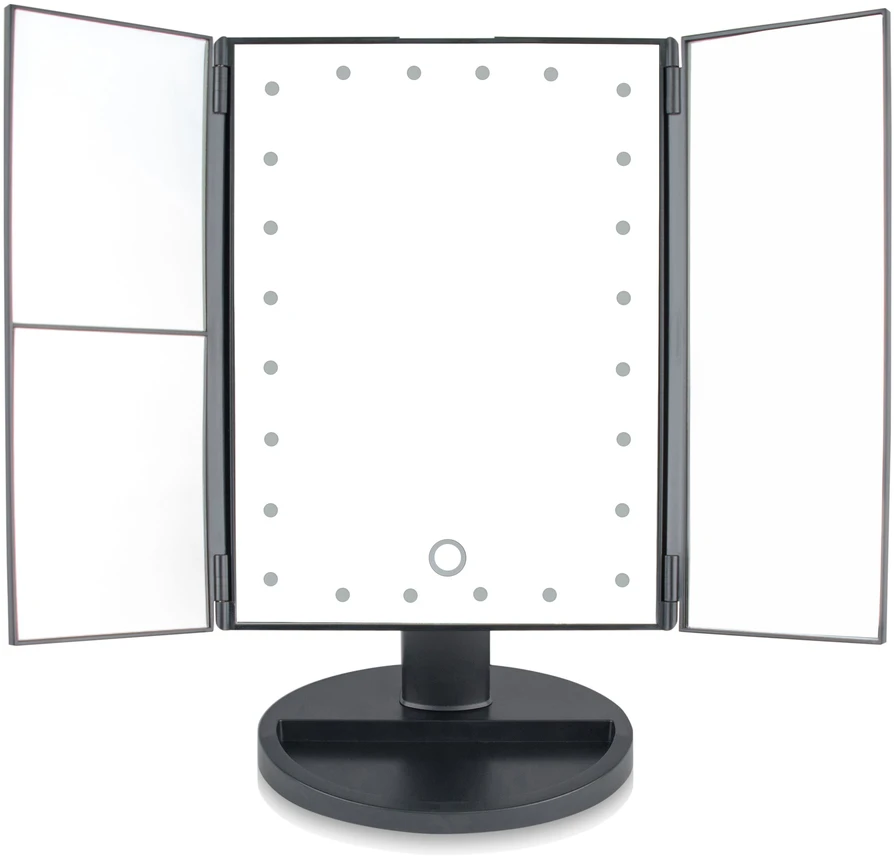 Kosmetinis veidrodis Rio 24 LED TOUCH DUOMENAMAS MAKEUP MIRROR (2X ir 3x) – MMFD