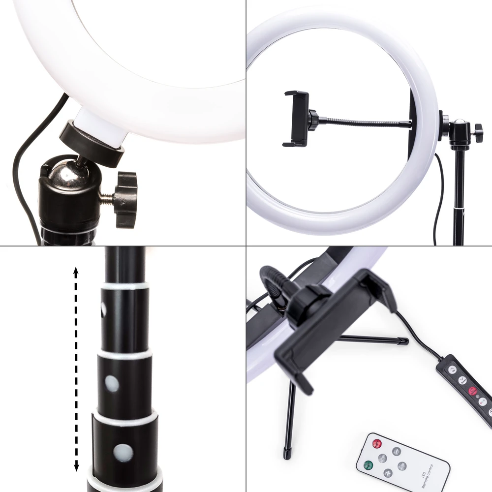„Rio RL12-EU/1,4“ 30 cm studijinis RGB žiedinis šviestuvas „Beauty“