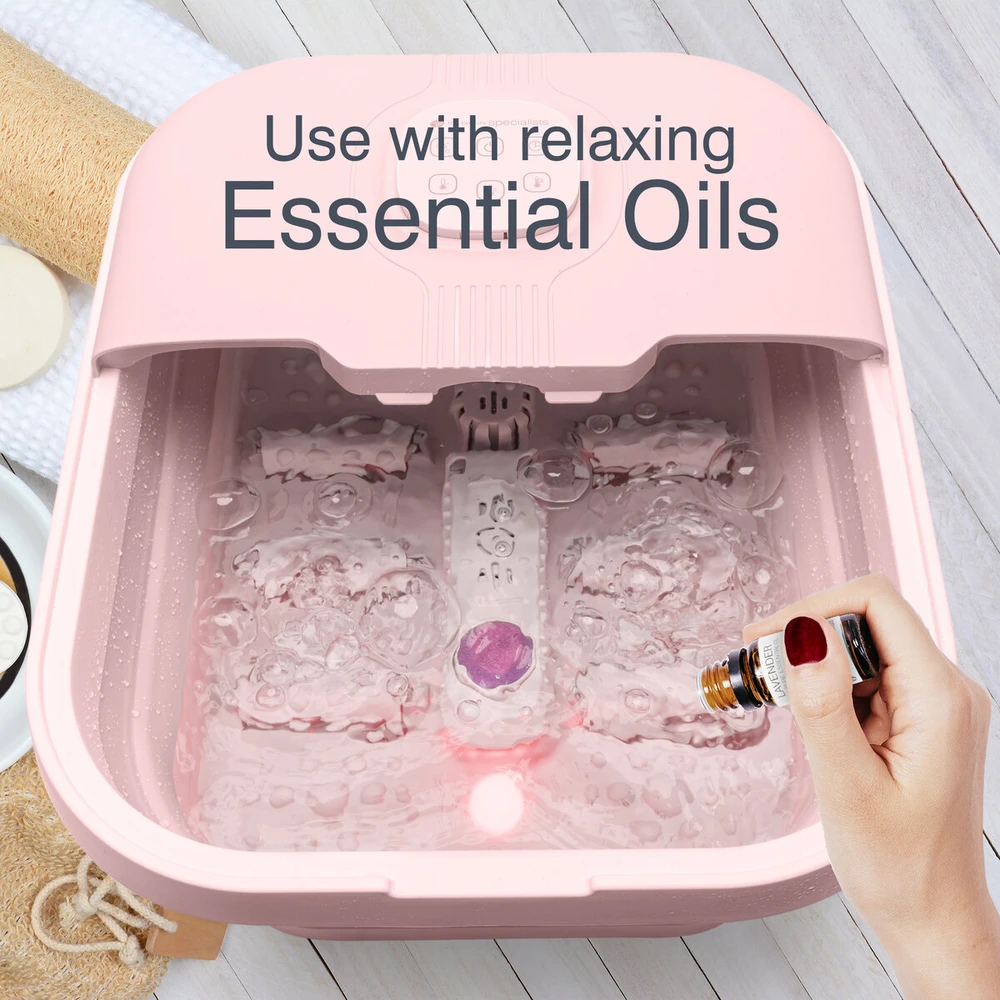Rio FTBH13-EU-PK/1,3 Deluxe Foldaway Foot Spa Rožinė