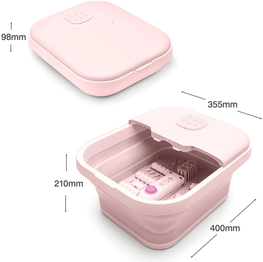 Rio FTBH13-EU-PK/1,3 Deluxe Foldaway Foot Spa Rožinė
