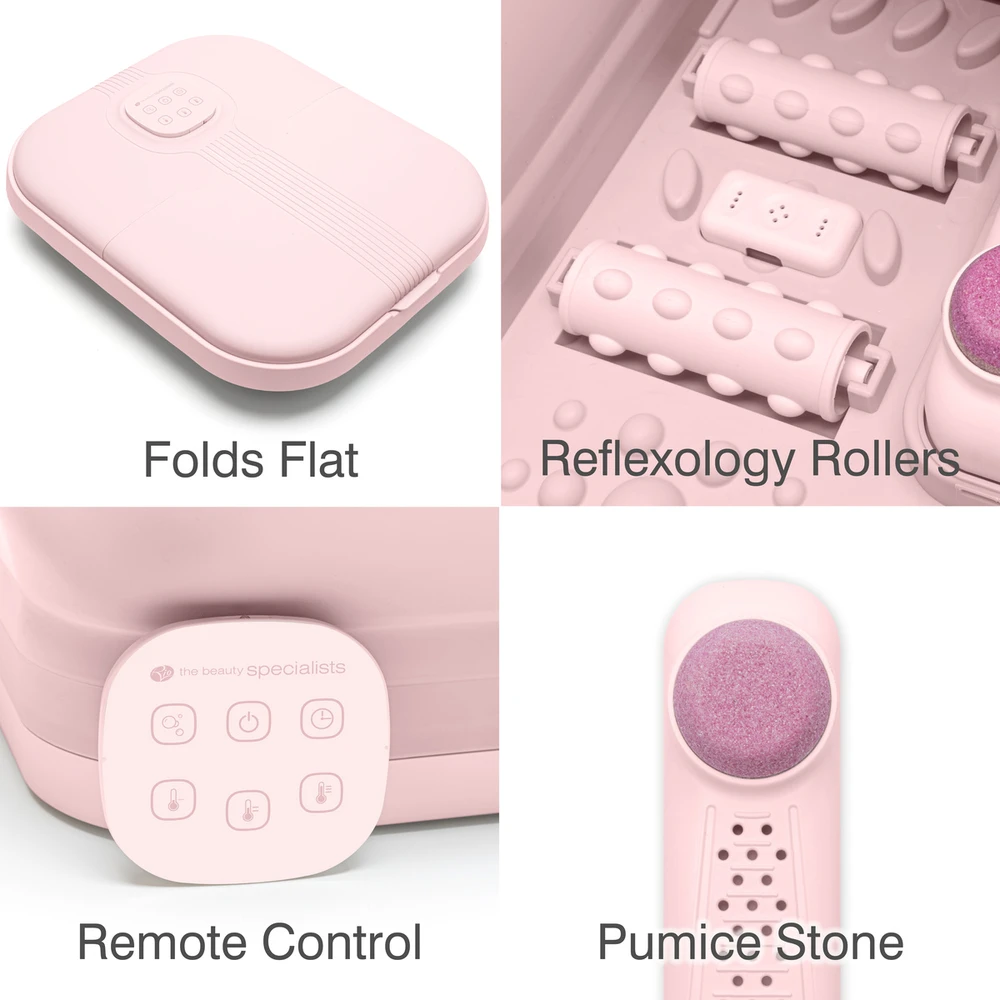 Rio FTBH13-EU-PK/1,3 Deluxe Foldaway Foot Spa Rožinė