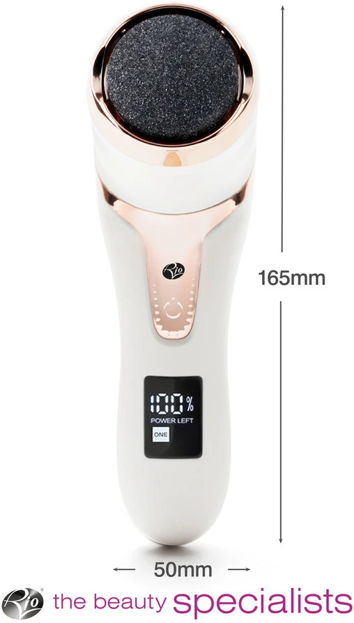 Rio-Beauty Go Smooth electric foot file with vacuum suction kojų nagų priežiūros priemonė Unisex