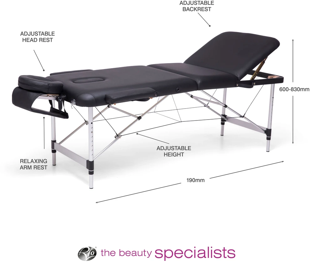 Rio MATM-EU/1.1 Professional Aliuminio Massage Table & Treatment Couch