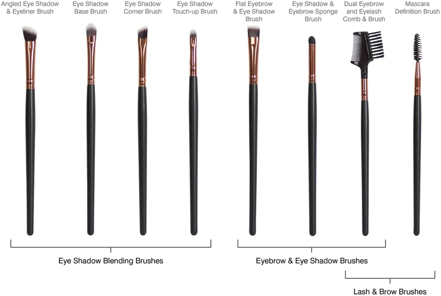 Rio PROFESSIONAL COSMETIC 24 makiažo šepetėlių rinkinys