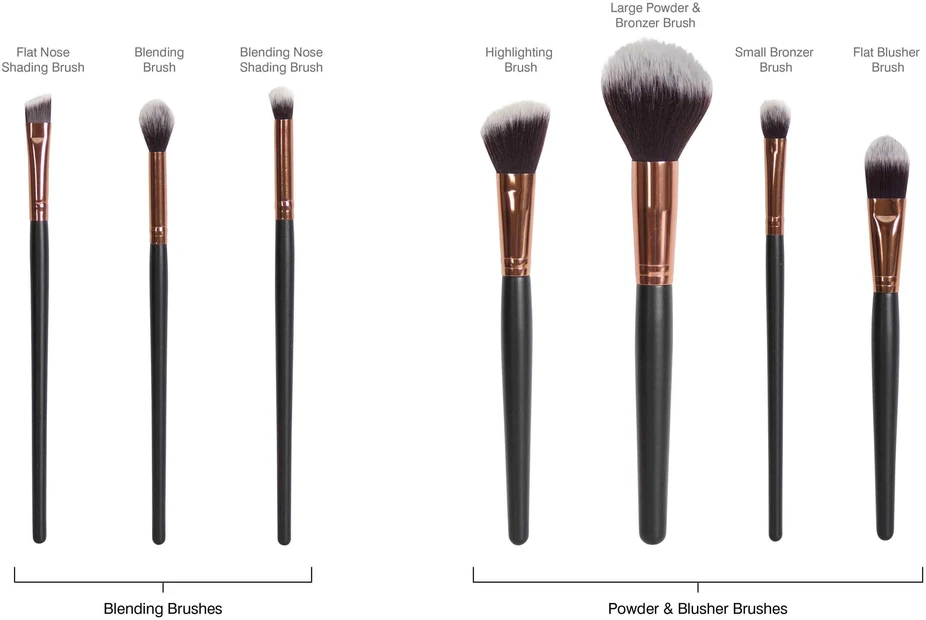 Rio PROFESSIONAL COSMETIC 24 makiažo šepetėlių rinkinys