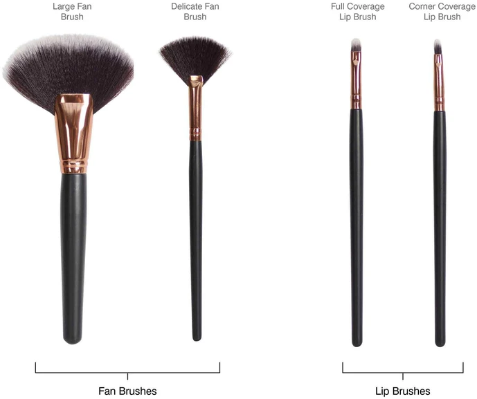 Rio PROFESSIONAL COSMETIC 24 makiažo šepetėlių rinkinys