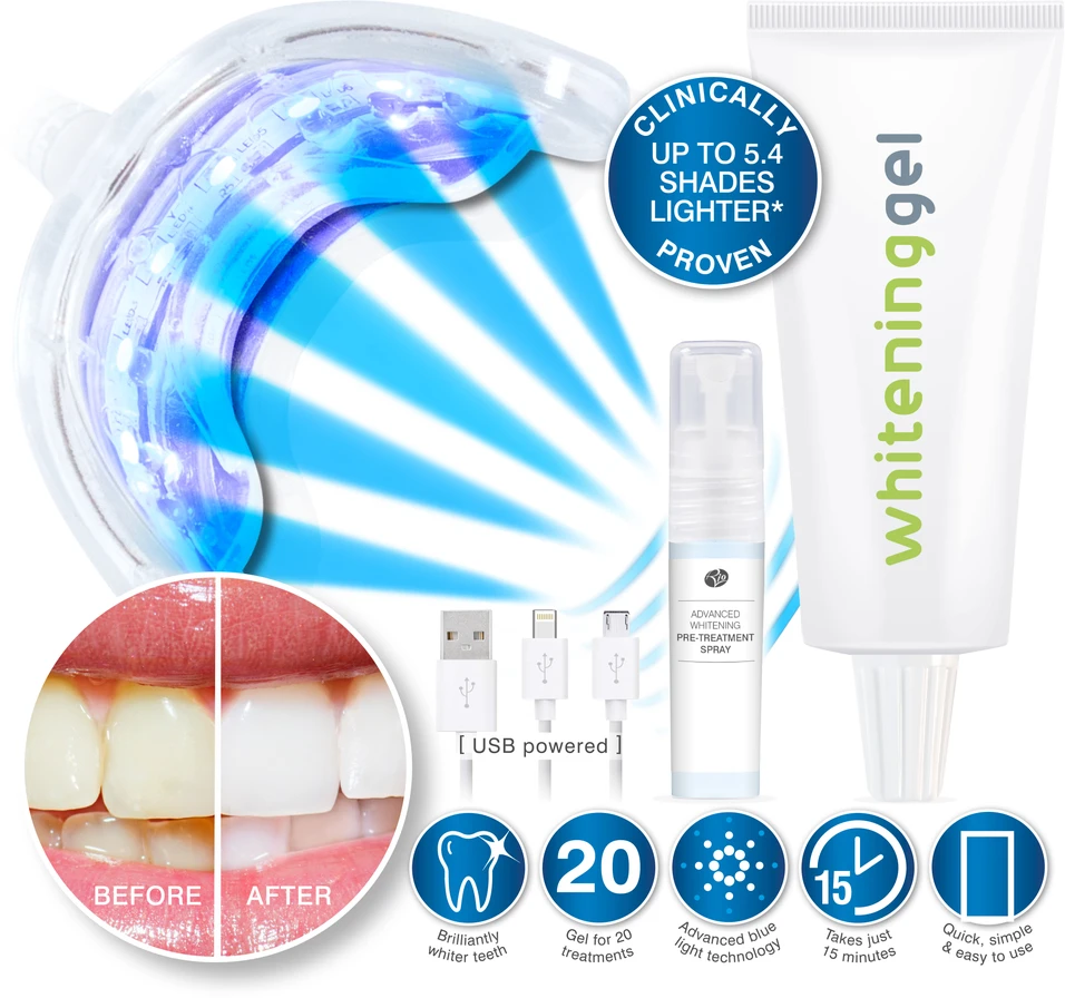Rio Beauty USB dantų balinimo kelionės dantų balinimo lempa