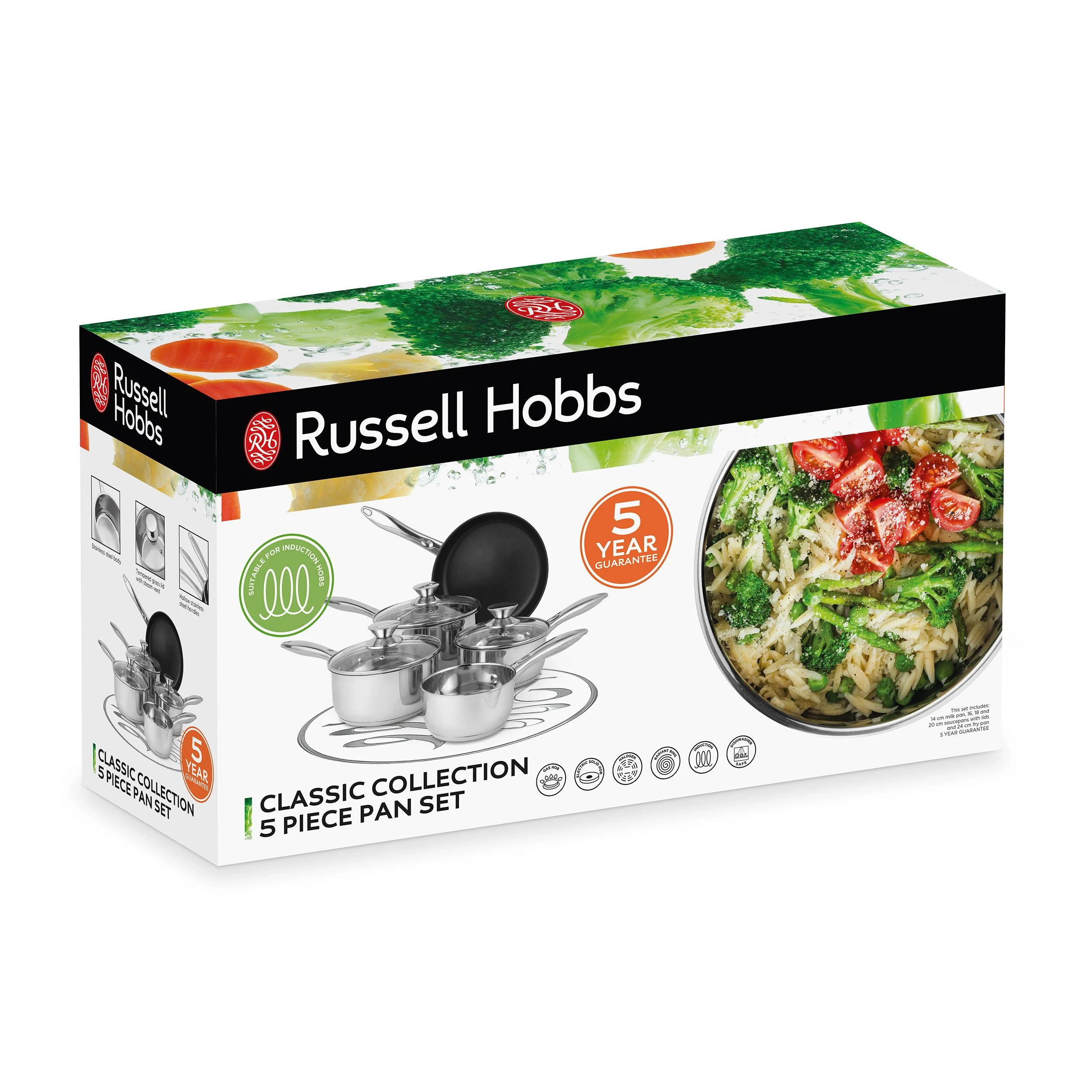 Russell Hobbs BW06572EU72 Classic collection S/S puodų rinkinys 5vnt