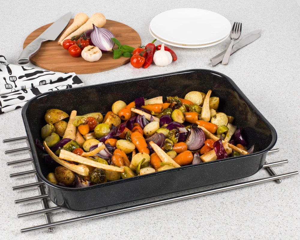 Russell Hobbs CW114312 VIT Enamel 42cm Deep Roaster