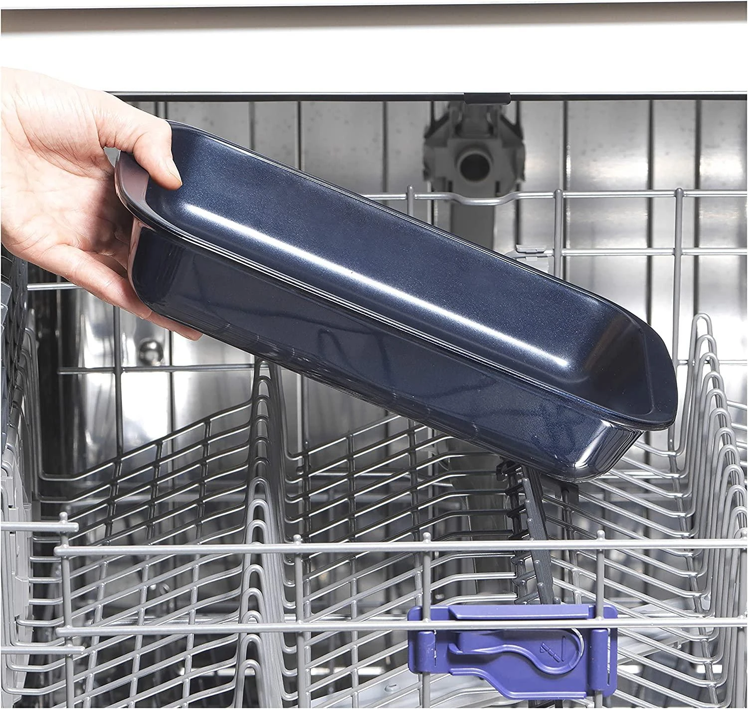 Russell Hobbs RH01143EU stiklinė keptuvė, 29 cm, tamsiai mėlyna