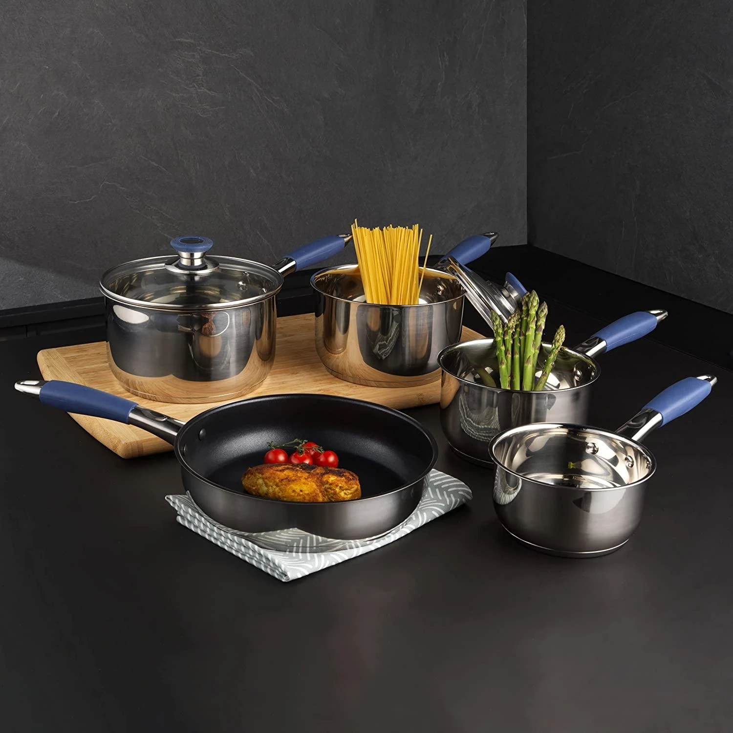 Russell Hobbs RH01179EU Opulence puodų rinkinys 5pcs mėlynas