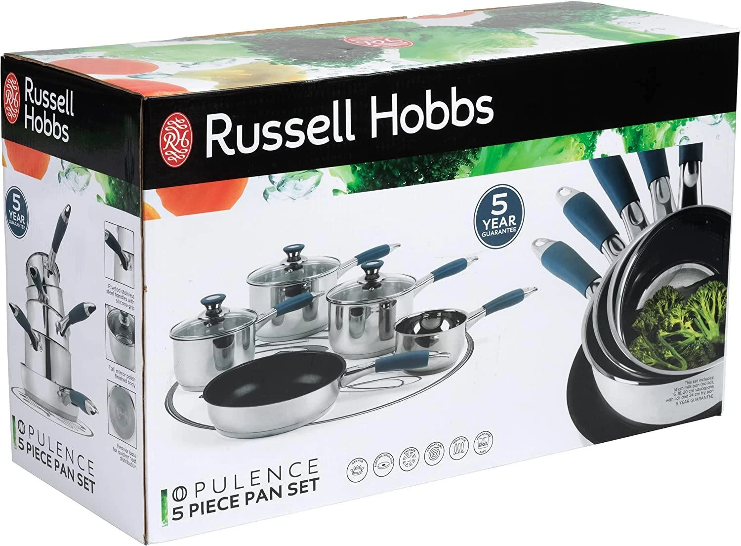 Russell Hobbs RH01179EU Opulence puodų rinkinys 5pcs mėlynas