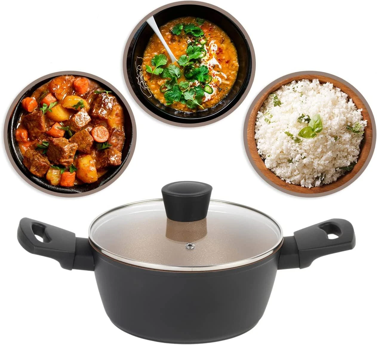 Russell Hobbs RH01669BEU7 Opulence stockpot 20cm juodas