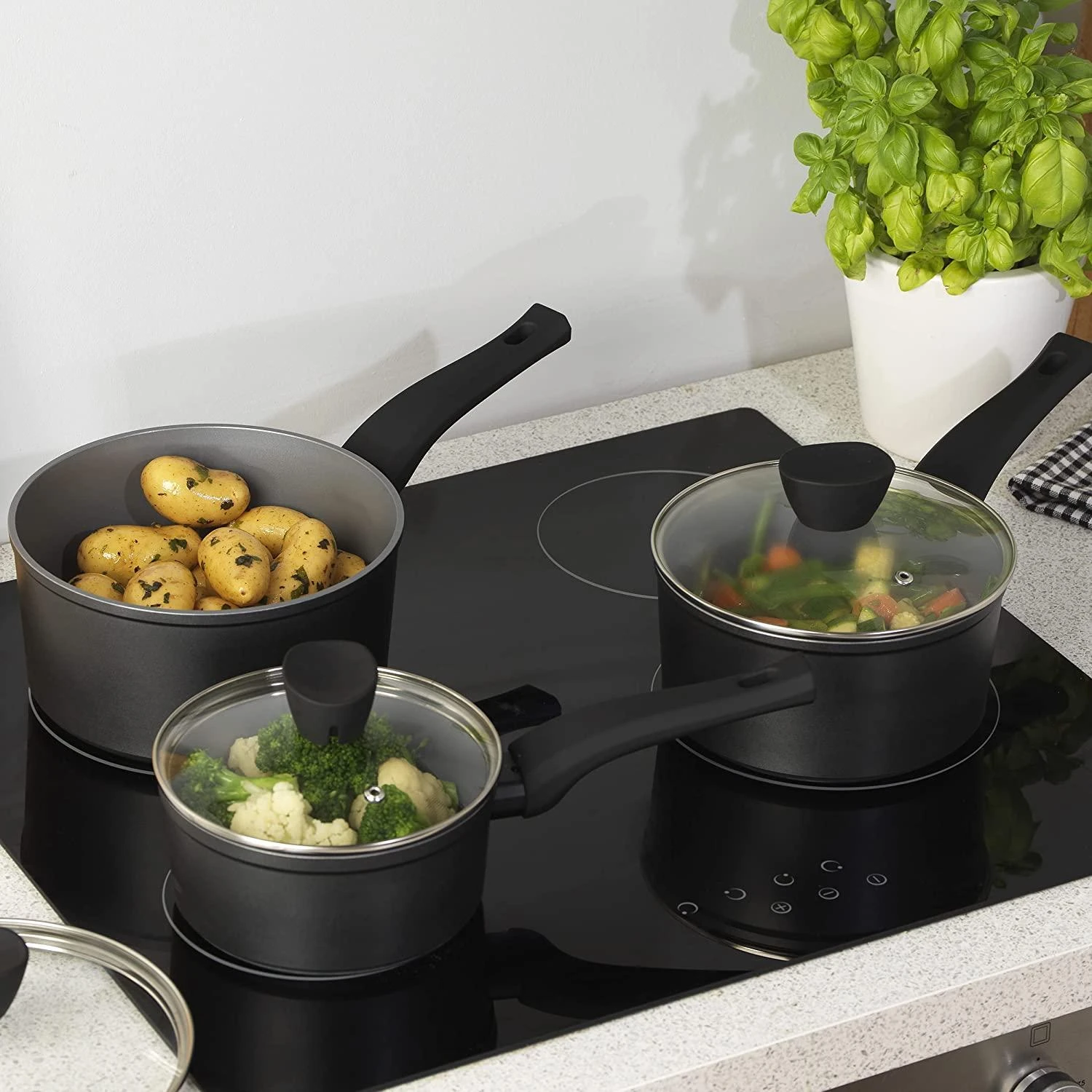 Russell Hobbs RH01706EU perlamutrinių puodų rinkinys, 3 vnt.