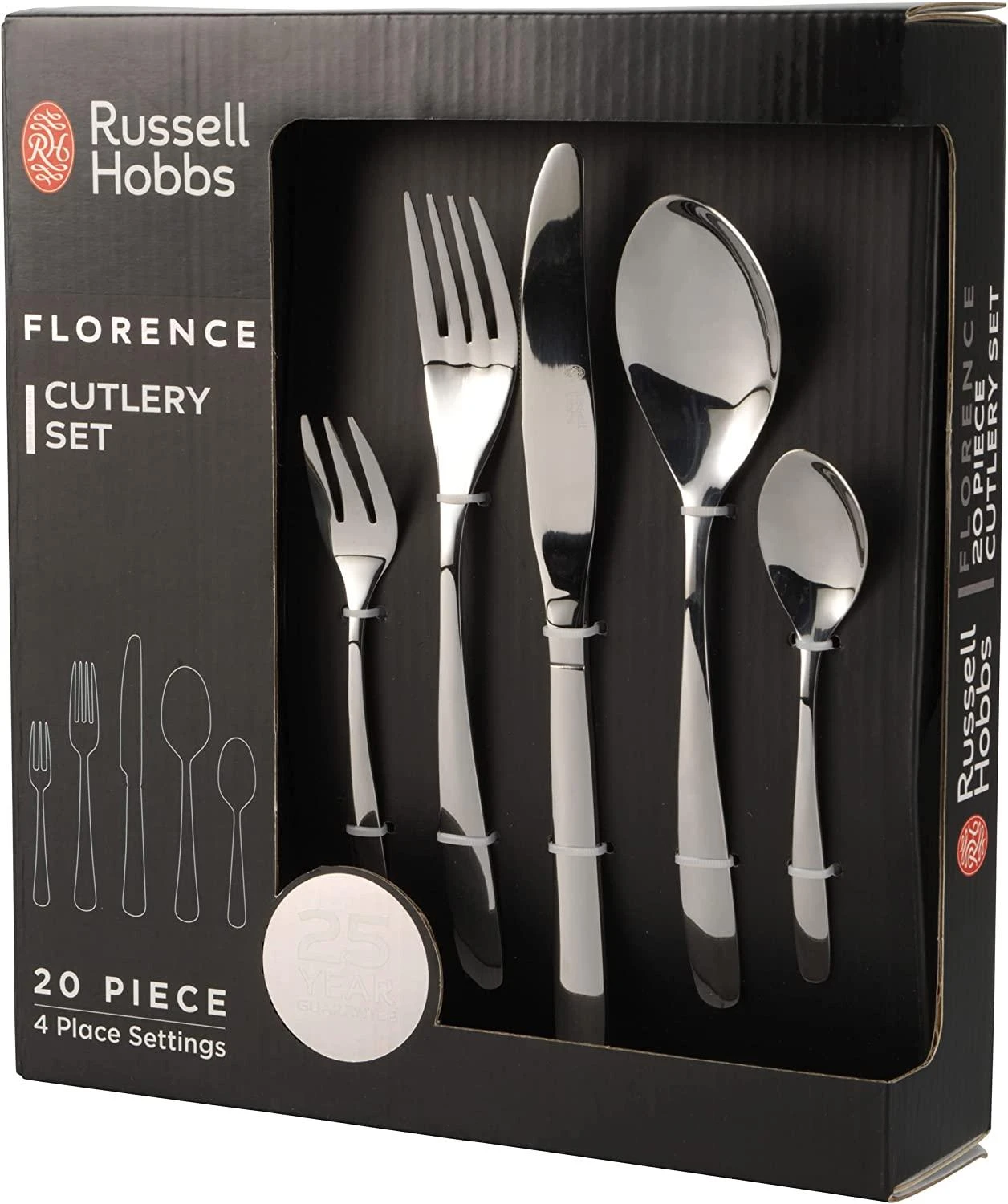 Russell Hobbs RH022641EU7 Florence stalo įrankių rinkinys 20vnt