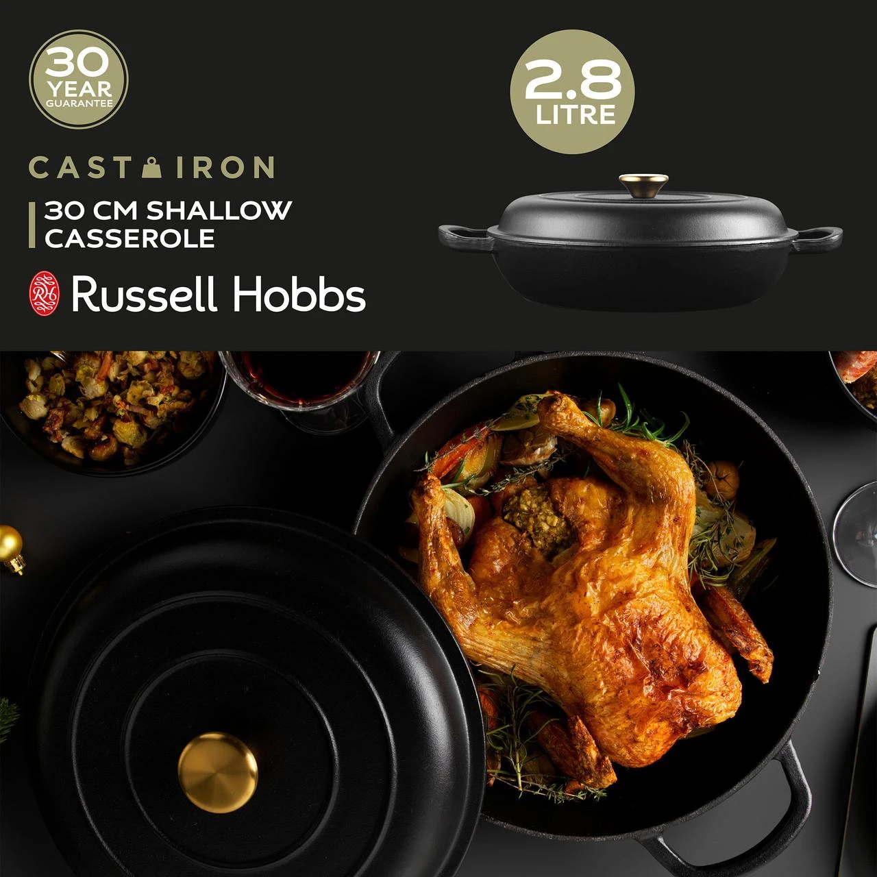 Russell Hobbs RH02525BEU7 ketaus puodas 30 cm juodas