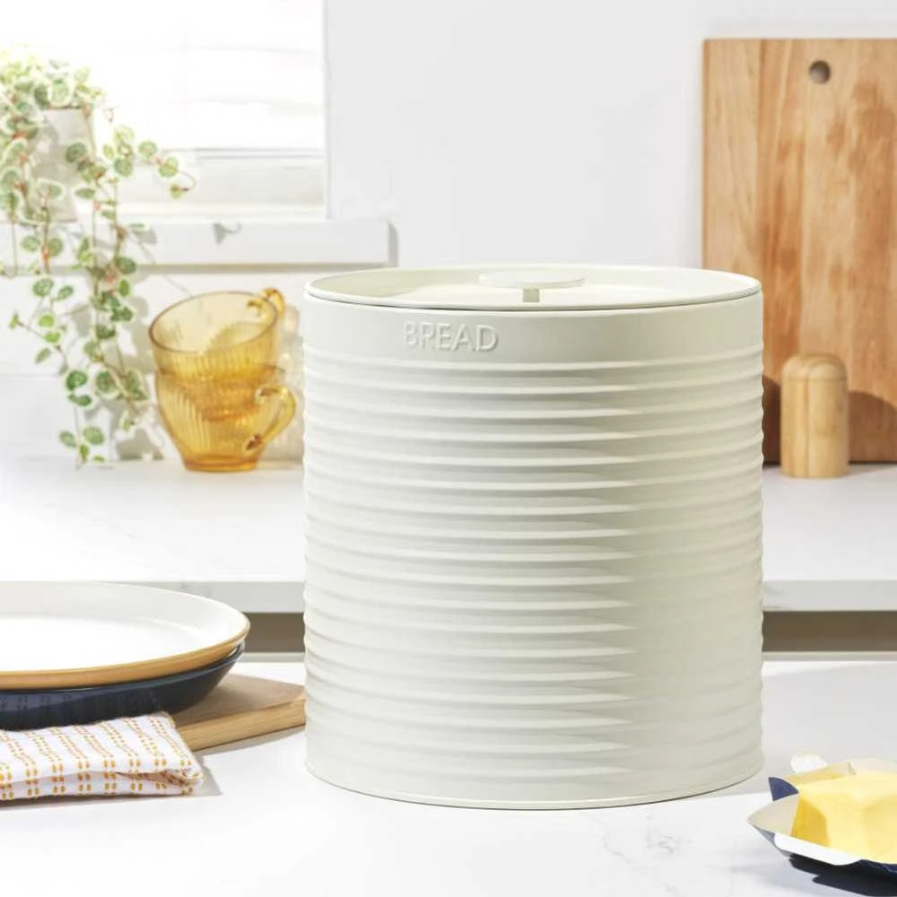 Russell Hobbs RH03269CEU7 Ribbed Bread Bin, Kreminis
