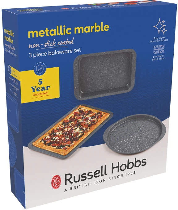 Russell Hobbs RH03756 metalinio marmuro 3 dalių virtuvės reikmenų rinkinys