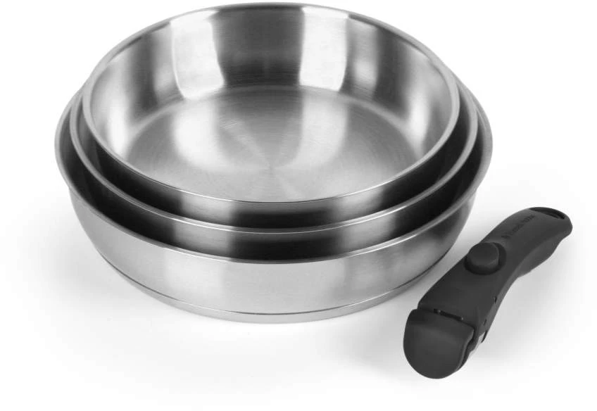 Russell Hobbs RH04033 nerūdijančio plieno 4 dalių keptuvės su „Smart Clip“