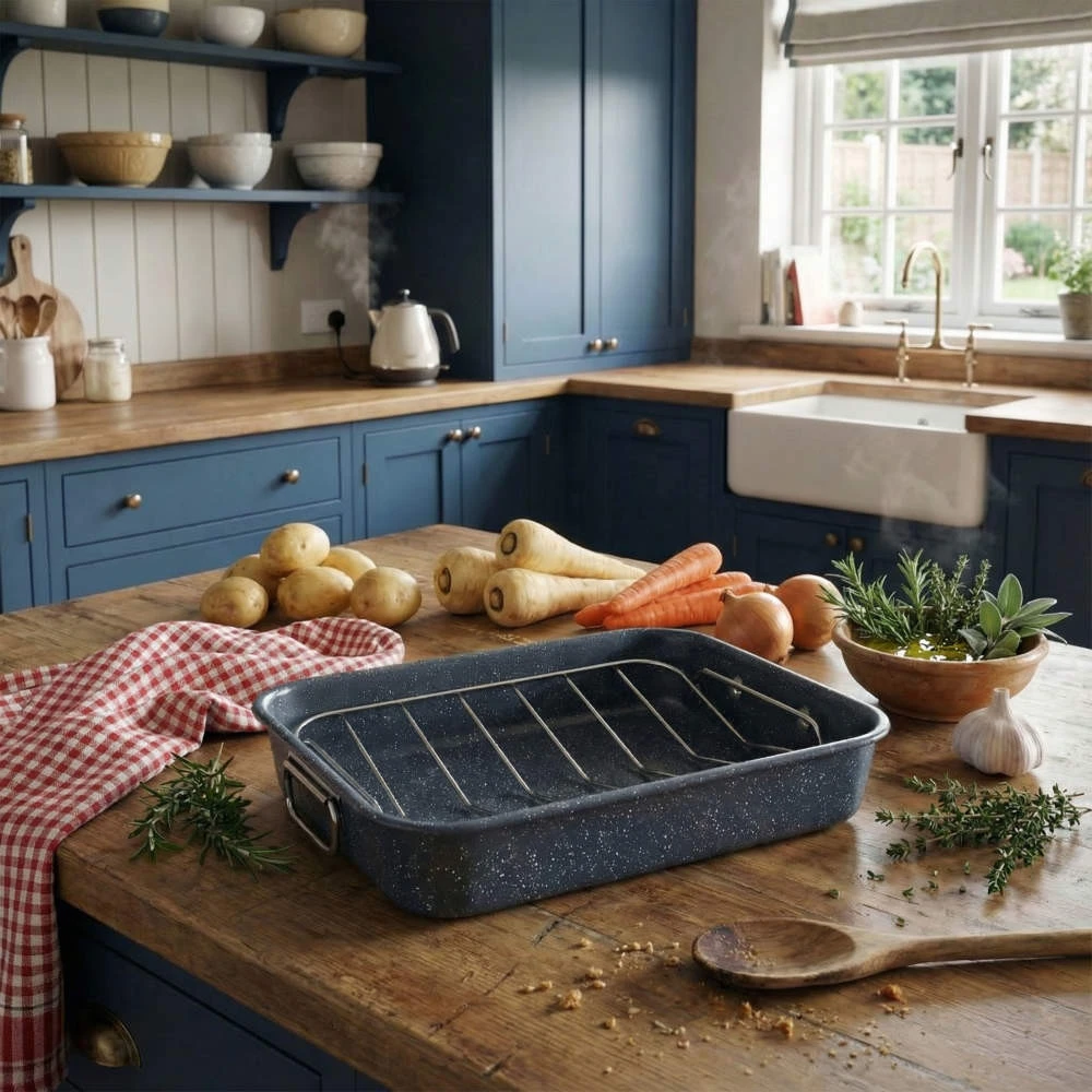 Russell Hobbs RH04097 „Nightfall“ akmeninė keptuvė su grotelėmis