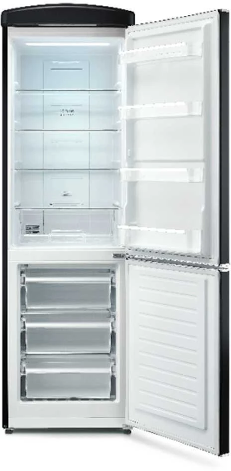 SEVERIN RKG 8998 Šaldytuvas su zamrażarką retro NoFrost juoda 305L