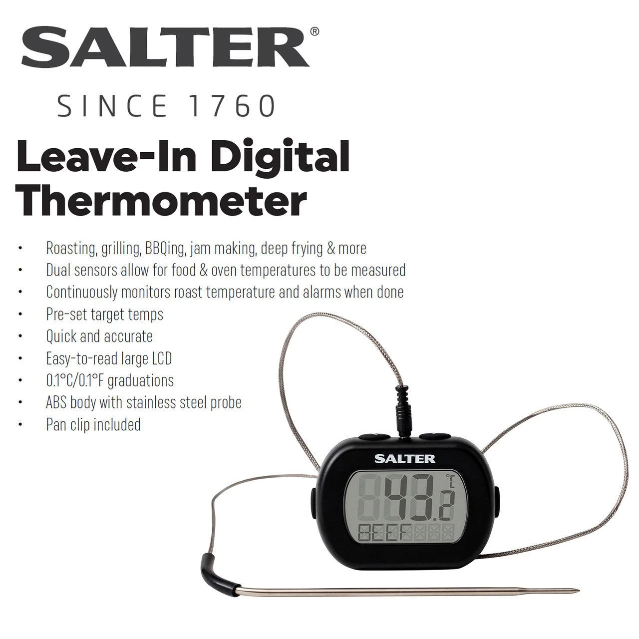 Salter 515 BKCR Leave-In Skaitmeninis termometras
