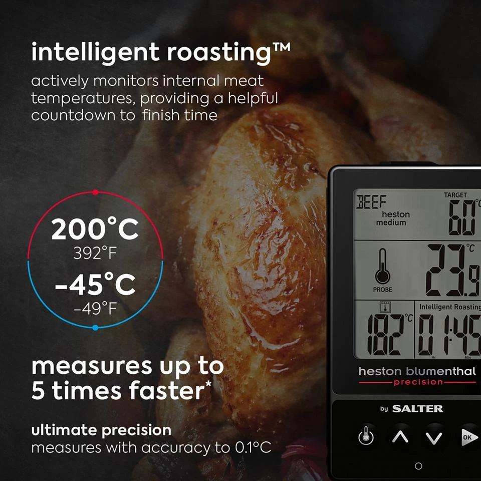 Salter 540A HBBKCR Heston Blumenthal Precision 5-in-1 skaitmeninis virimo termometras