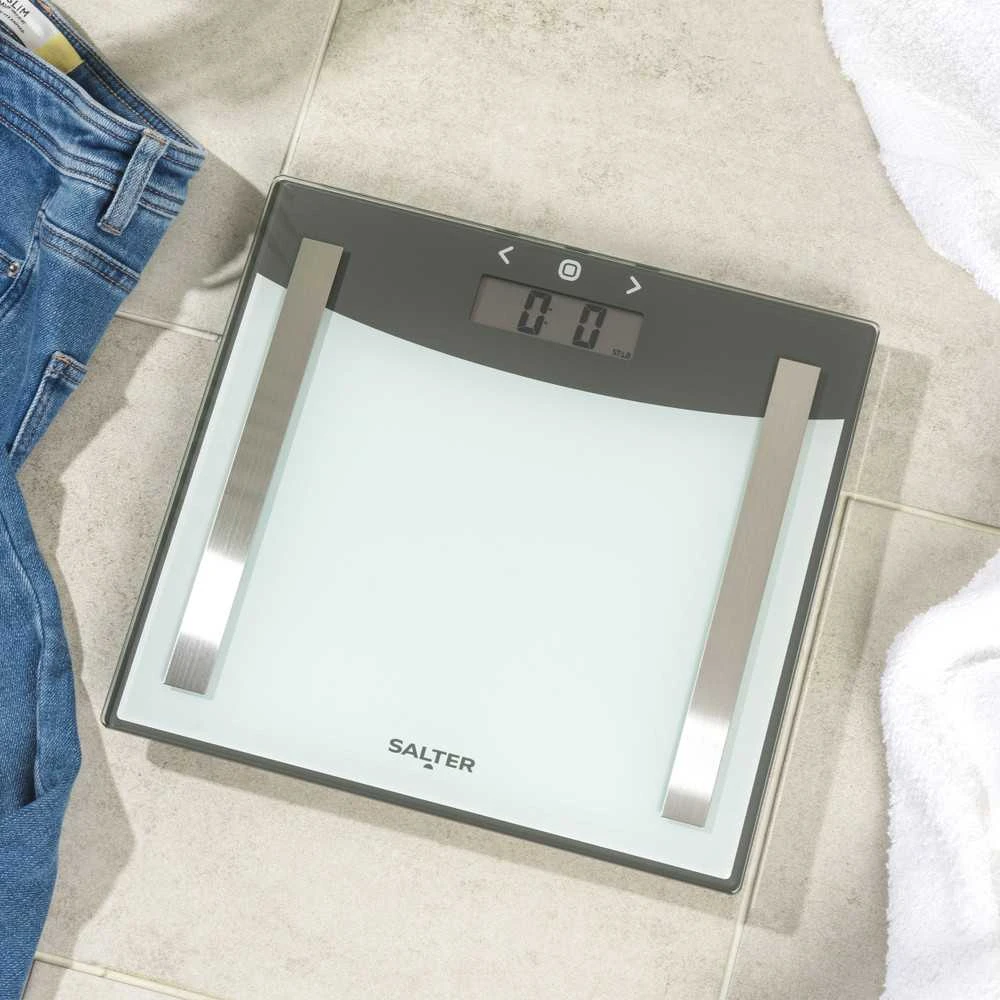 Salter 9137 SVWH3REU16 Sidabrinis Baltas Glass Analyser Scale