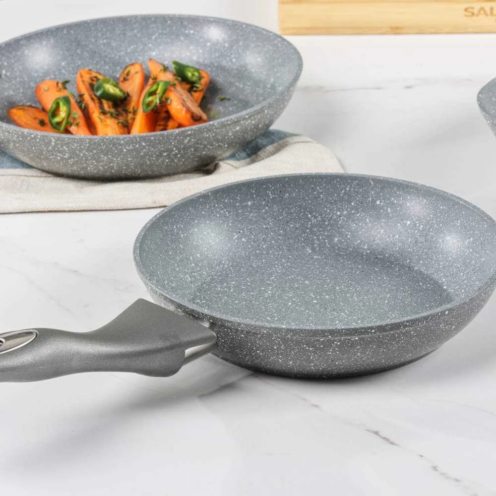 Salter BW02762G2MOR Marblestone 20 cm Fry Pan, Pilkas