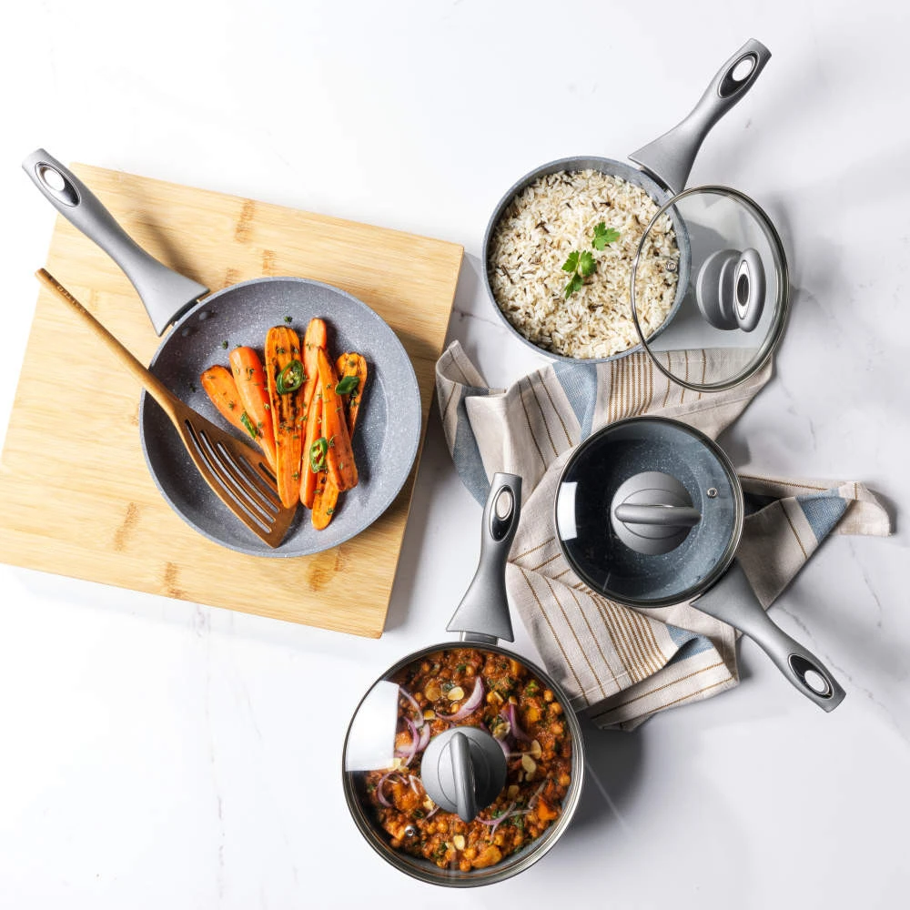 Salter BW04151G1EU7 Timeless Collection nerūdijančio plieno 5 dalių keptuvių rinkinys