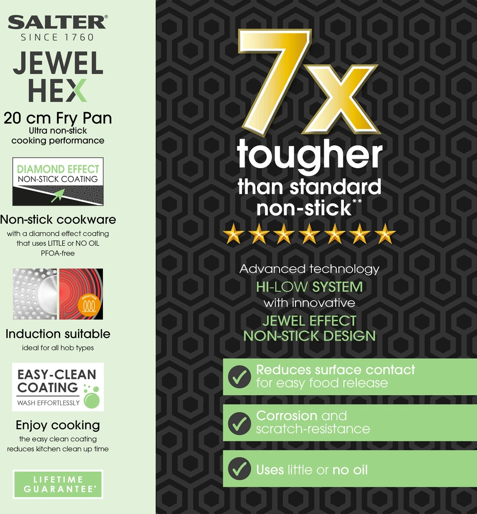 Salter BW11619SA3 Jewel Hex 20 cm keptuvė