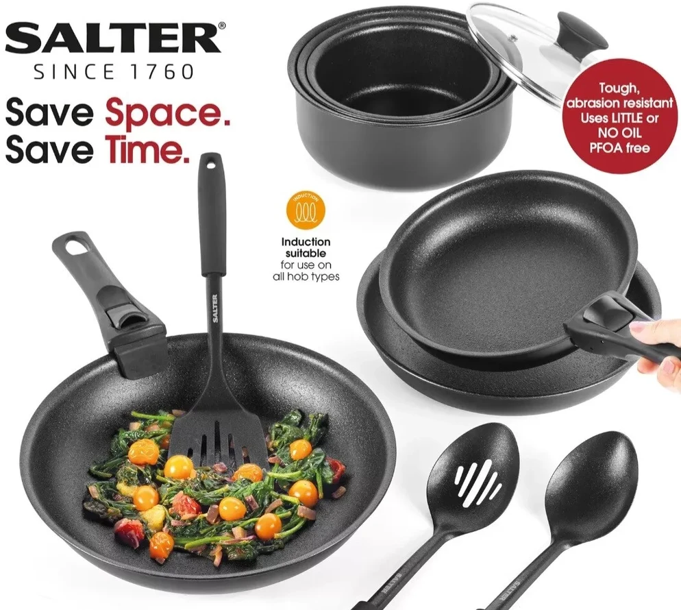 Salter BW12055IS Clip & Cook 14 dalių virtuvės rinkinys
