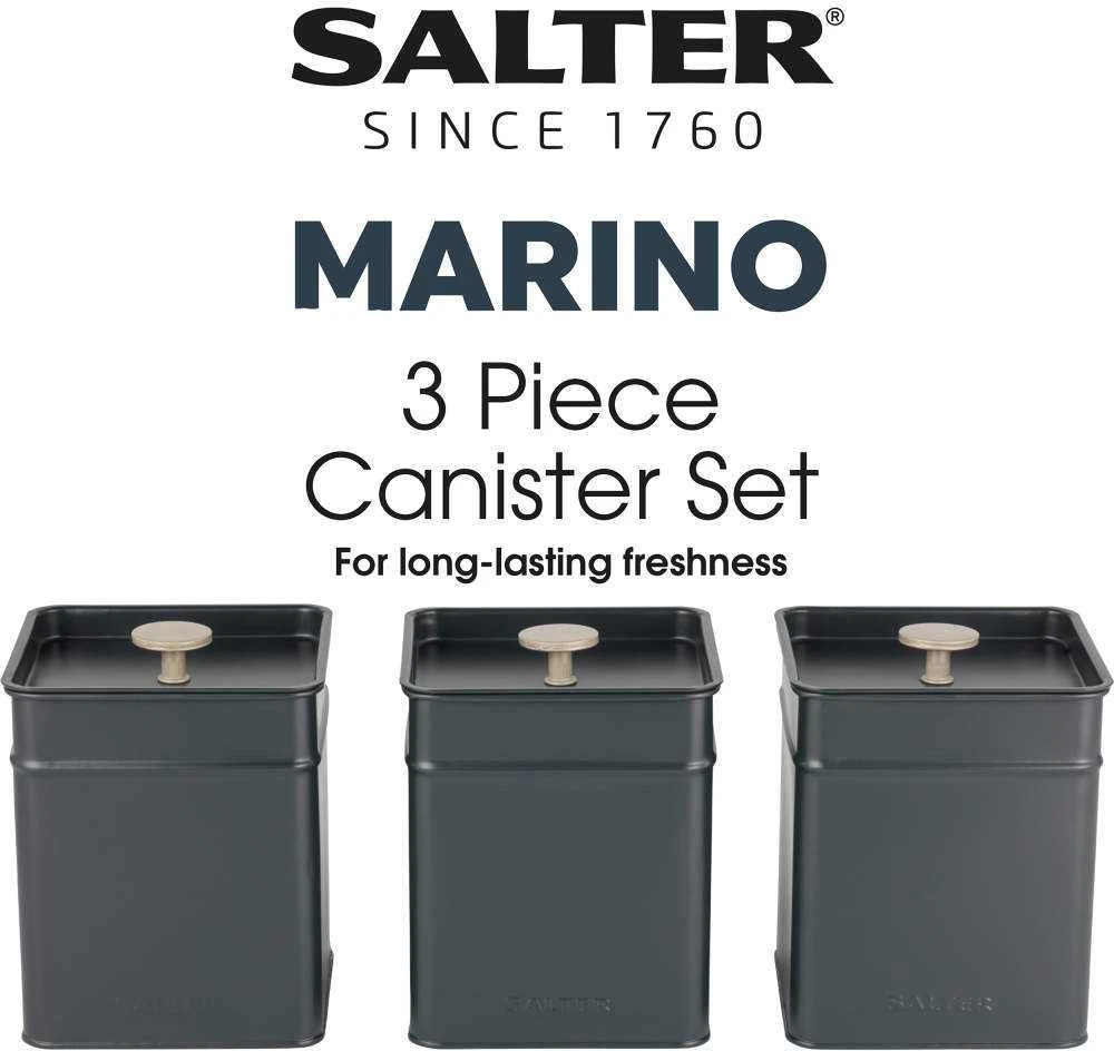 Salter BW124591EU7 Marino 3-Piece Canister Set