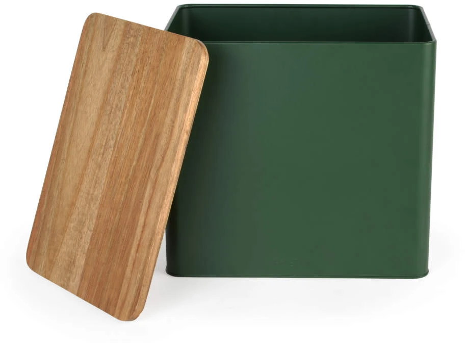 Salter BW12899G Toronto Bread Bin, Žalias/Wooden