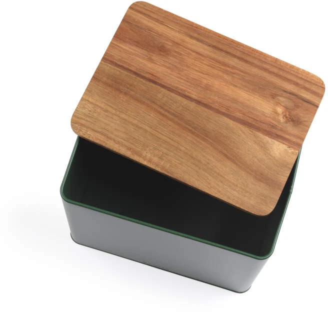 Salter BW12899G Toronto Bread Bin, Žalias/Wooden