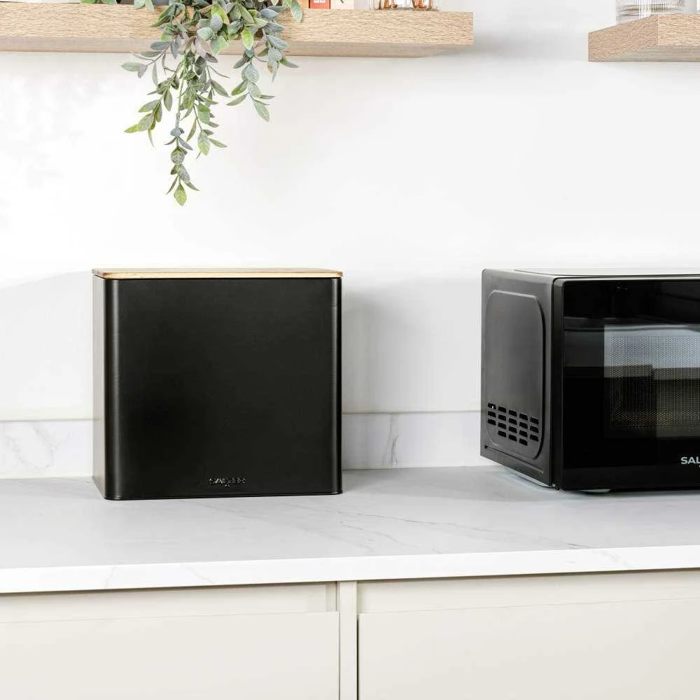 Salter BW129001EU7 Toronto 4 dalių duonos dėžių ir konteinerių rinkinys – juodas