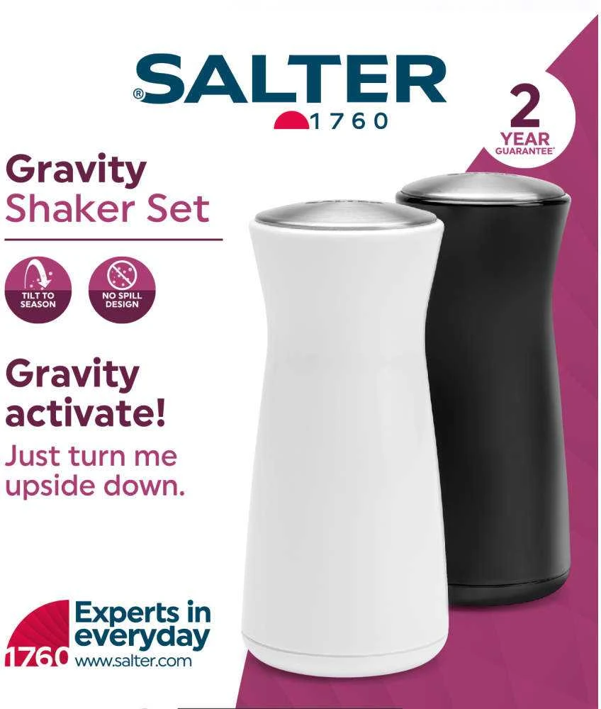 Salter BW129471EU7 Gravity Salt & Pepper Shaker Set