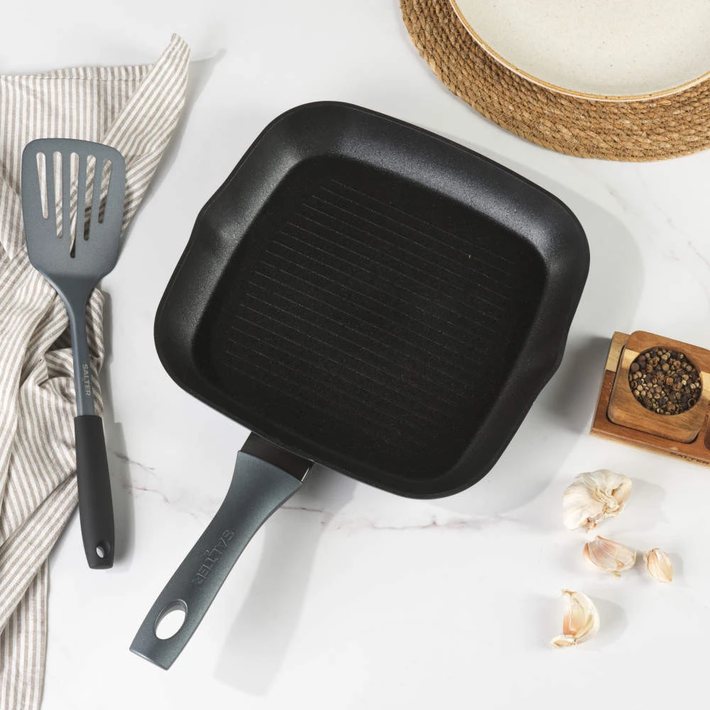 Salter BW13594DU Megastone Excellence 28cm Griddle Pan, Pilkas