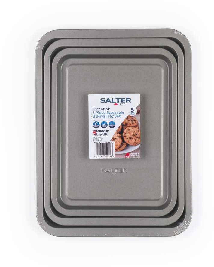 Salter BW13674 Essentials 3 dalių kepimo skardų rinkinys