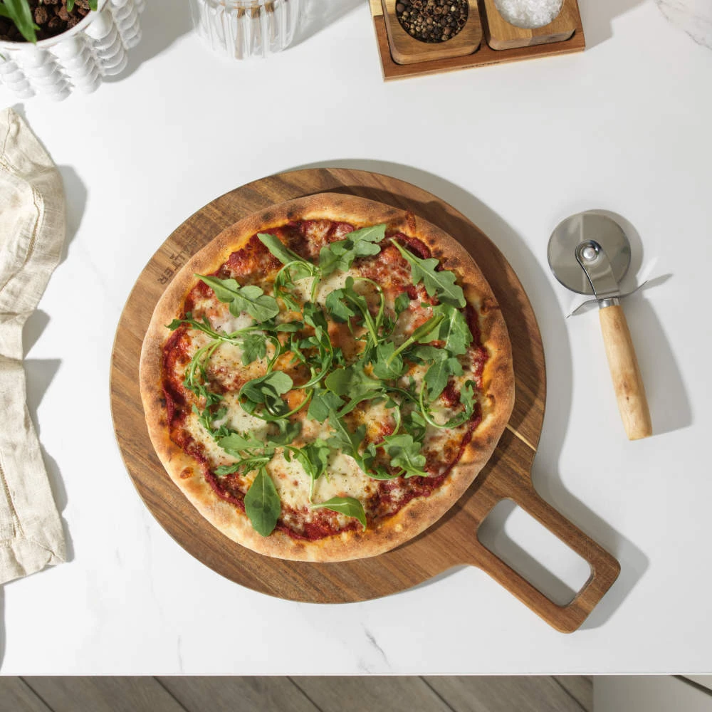 Salter BW13692EU7 Toronto Pizza Board 33 cm, Acacia Wood