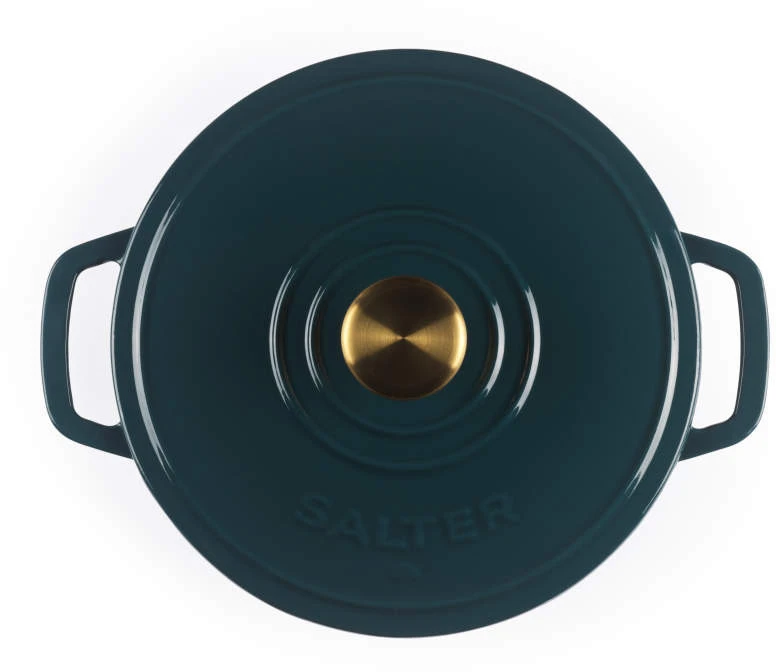 Salter BW13771GR Chester 3.4L Cast Iron Puodas Puodas 24 cm, Žalias