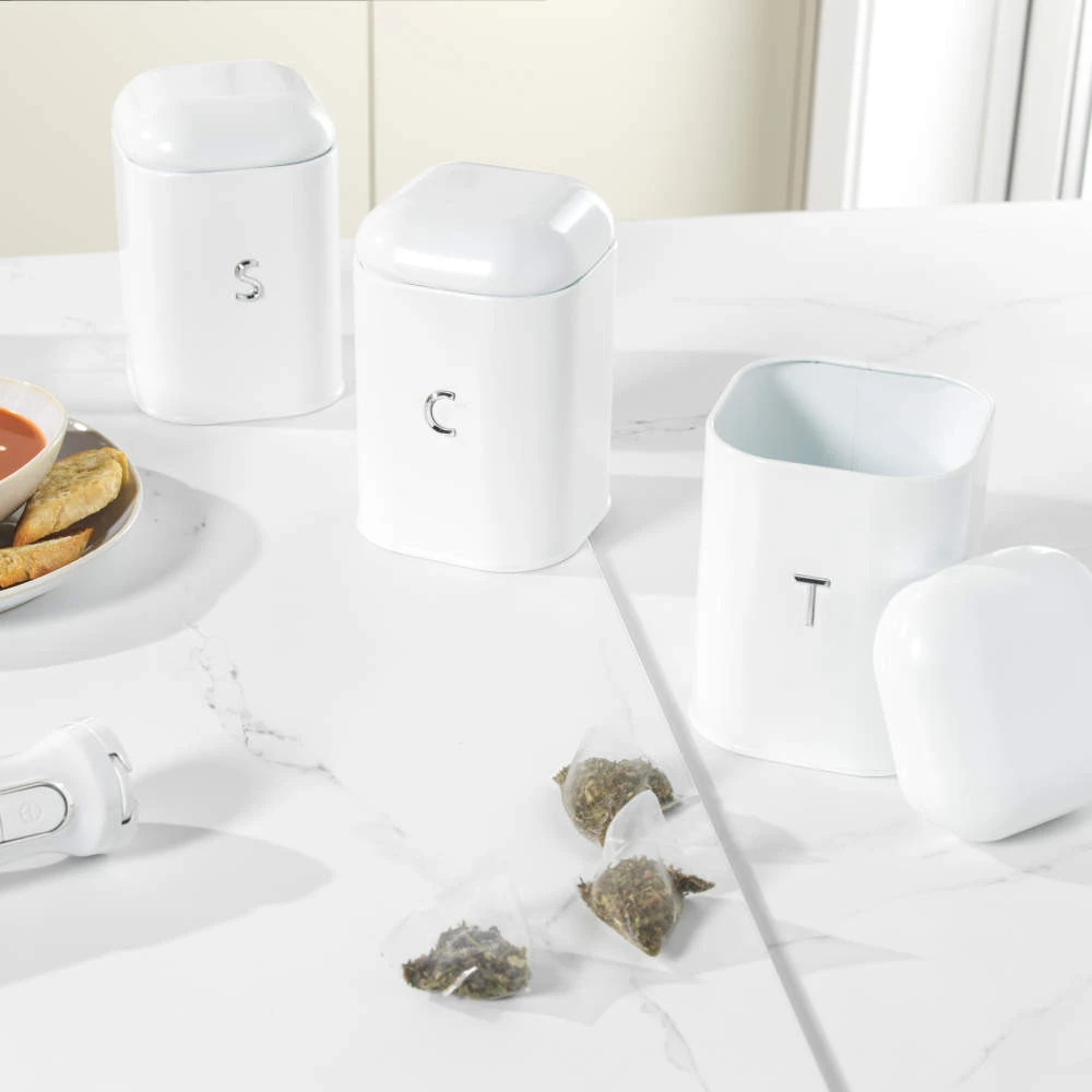 Salter BW14043EU7 Boston 3-Piece Canister Set, Baltas