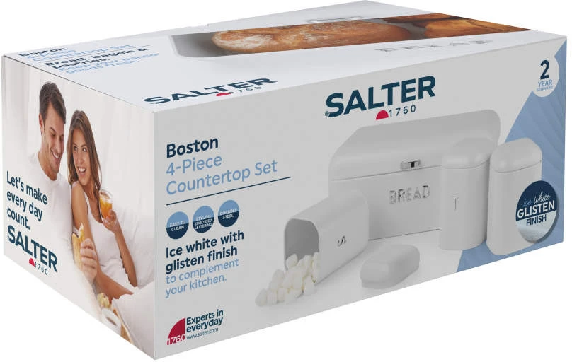 Salter BW14045EU7 Boston 4 dalių stalviršių komplektas, Ice Baltas