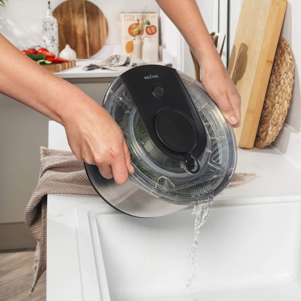 Salter BW14097 Salad Spinner 6L, Sidabrinis