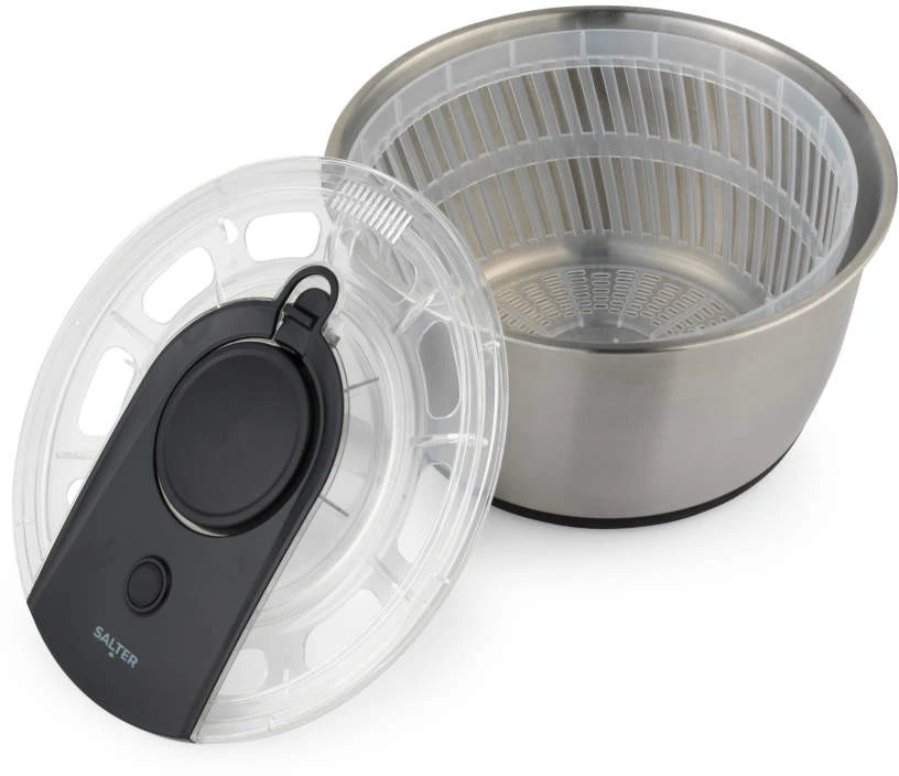 Salter BW14097 Salad Spinner 6L, Sidabrinis